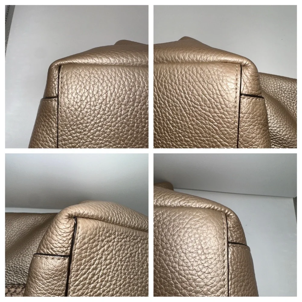 Coach Ava Tote Metallic Rose Pebbled Leather